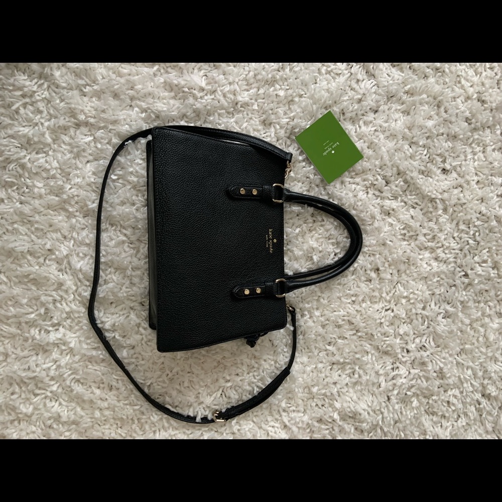 Black Leather Kate Spade Medium Size Bag